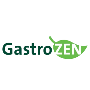 GastroZEN official product brand logo with a green leaf design by HyrboLife.